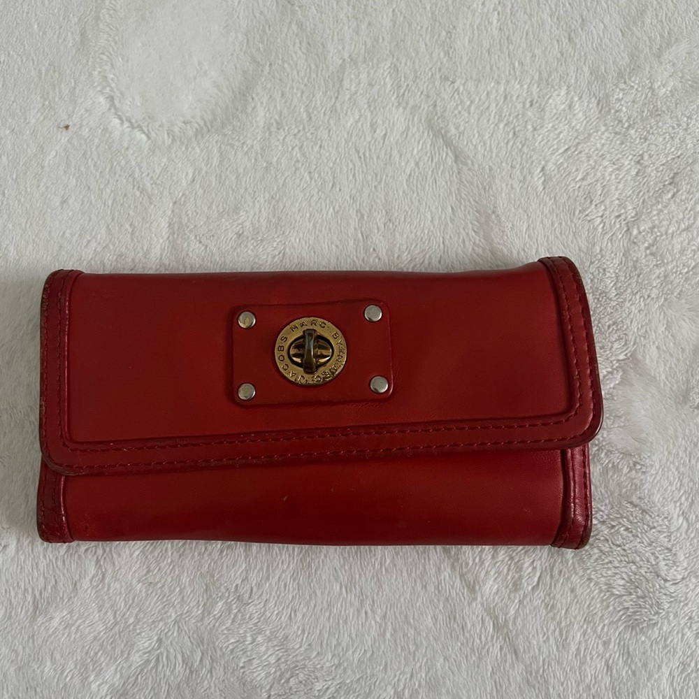 Marc by Marc Jacobs Red Leather Wallet